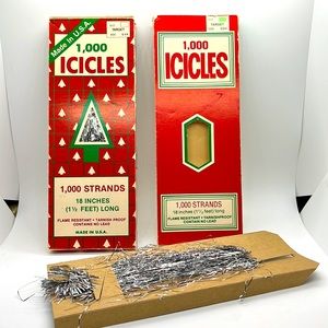 Vtg Christmas Icicles 2 boxes